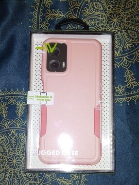 Motorola Pink Rugged Case for Motorola G Power 2024